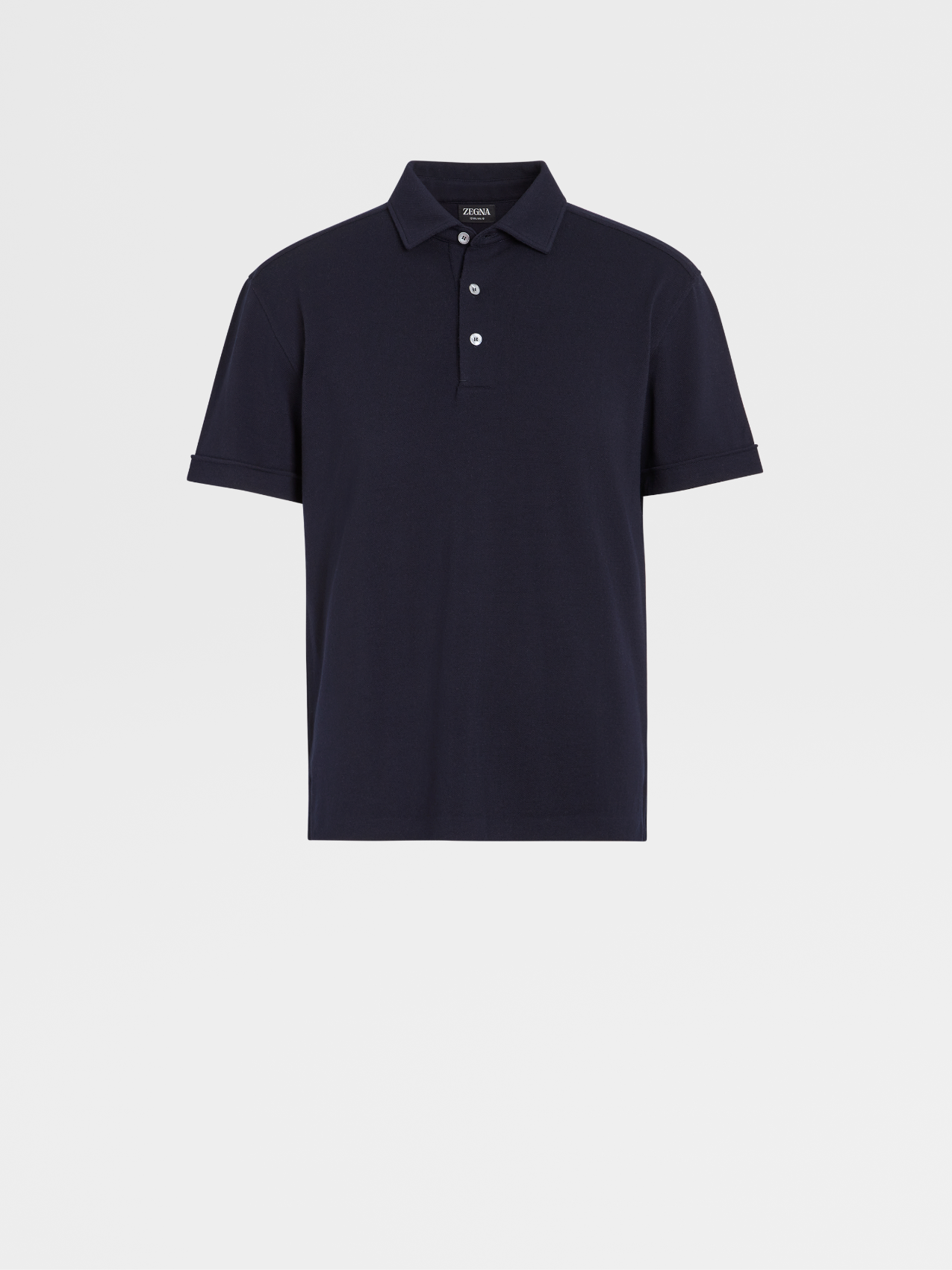 Navy Blue 12milmil12 Wool Short-sleeve Polo